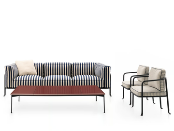 BOREA - 3 seater fabric garden sofa by B&B Italia Outdoor - view 3